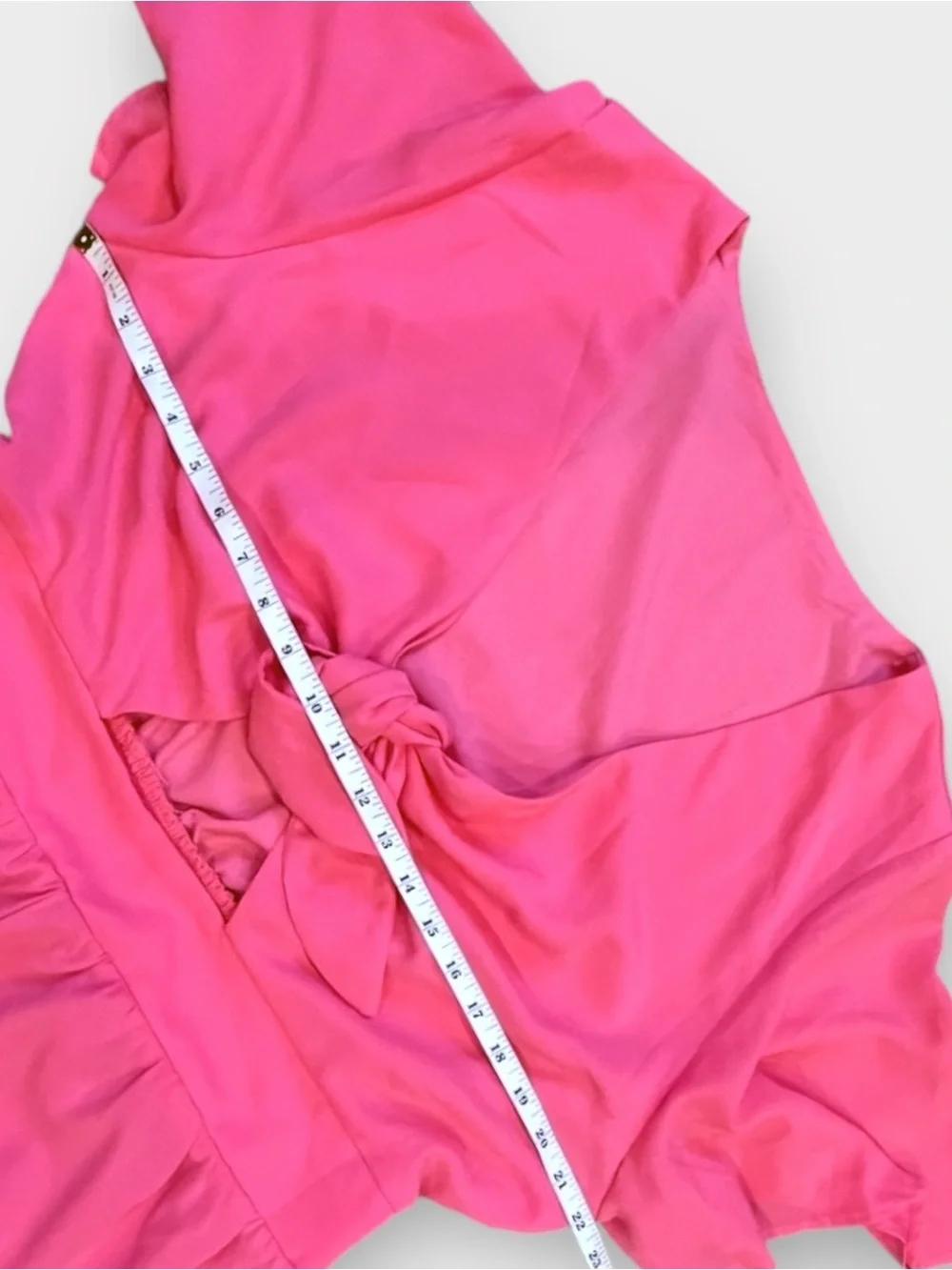 Hot Pink Tie Front Romper XL XXL Flutter Sleeve Cutout Vacation Barbiecore